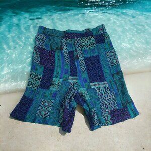 Women Boho Shorts Crepe Cotton Stretch Waist 26 Inch Casual Beach Core Vacation